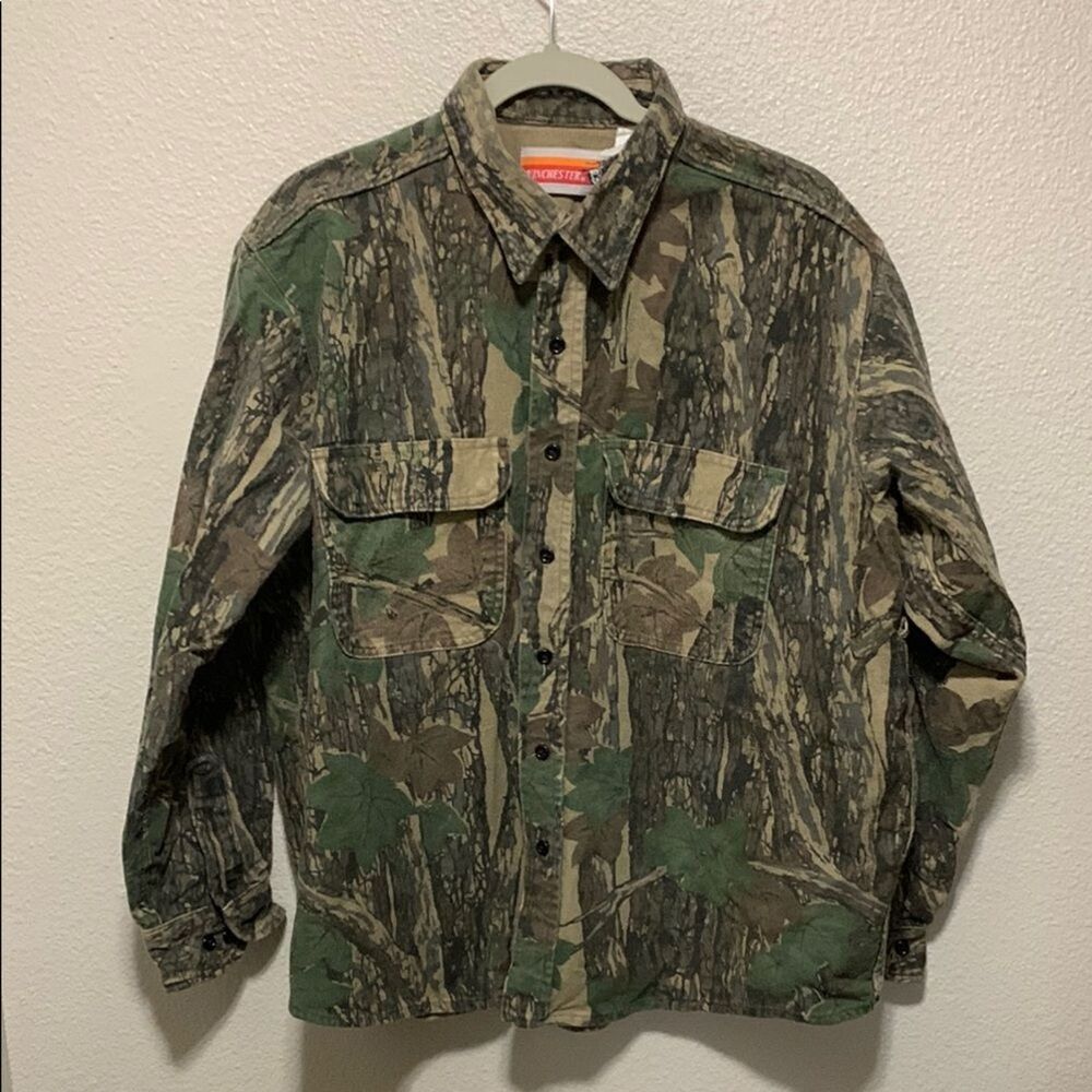 Winchester Green and Brown Lightweight Camouflage Flannel Shirt